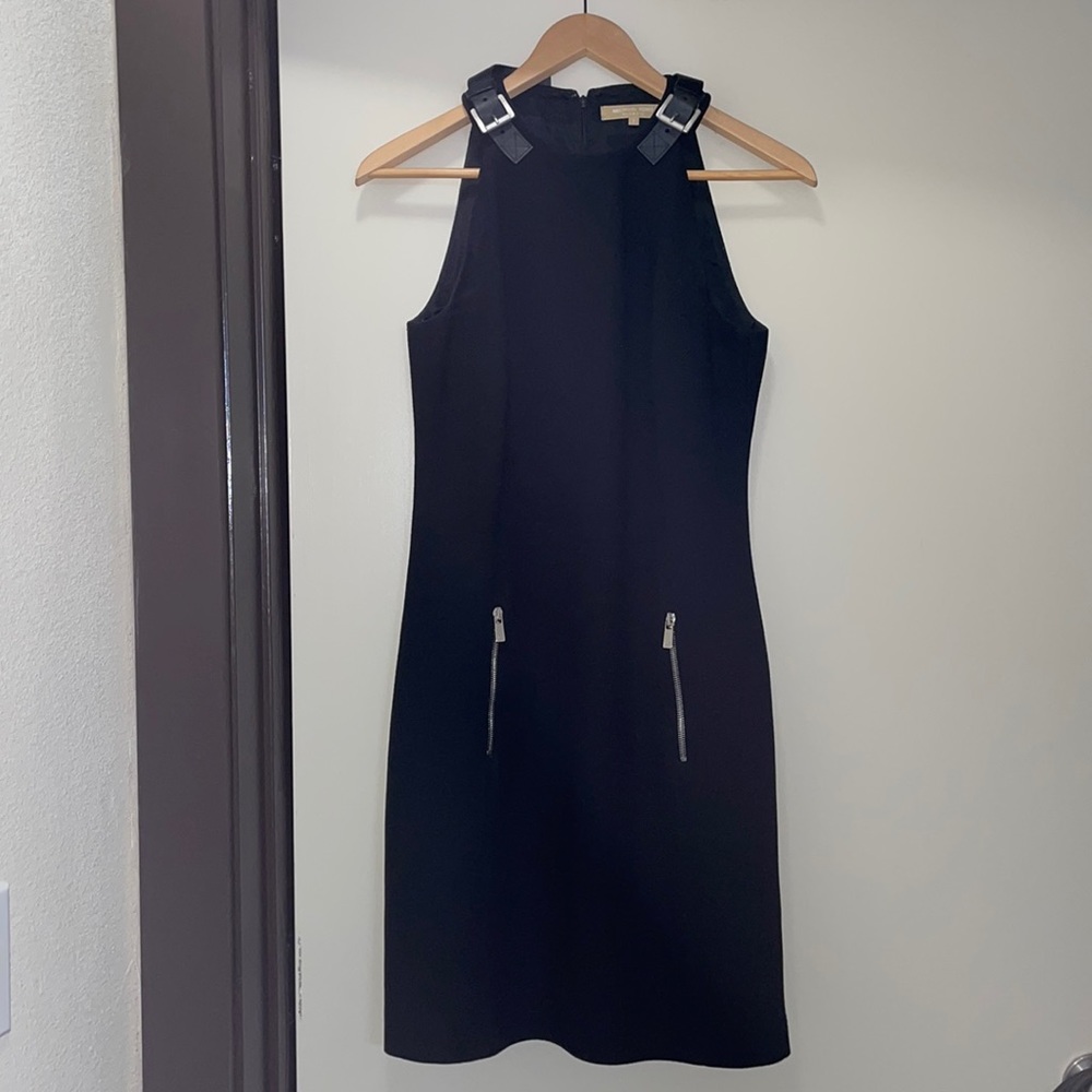 Michael Kors Wool Zipper Detail Sheath Dress